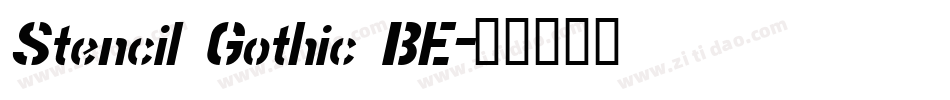 Stencil Gothic BE字体转换